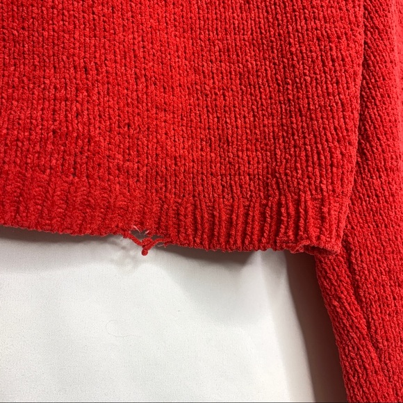 ☀️ Cropped red sweater long sleeve M wild fable - Picture 5 of 6